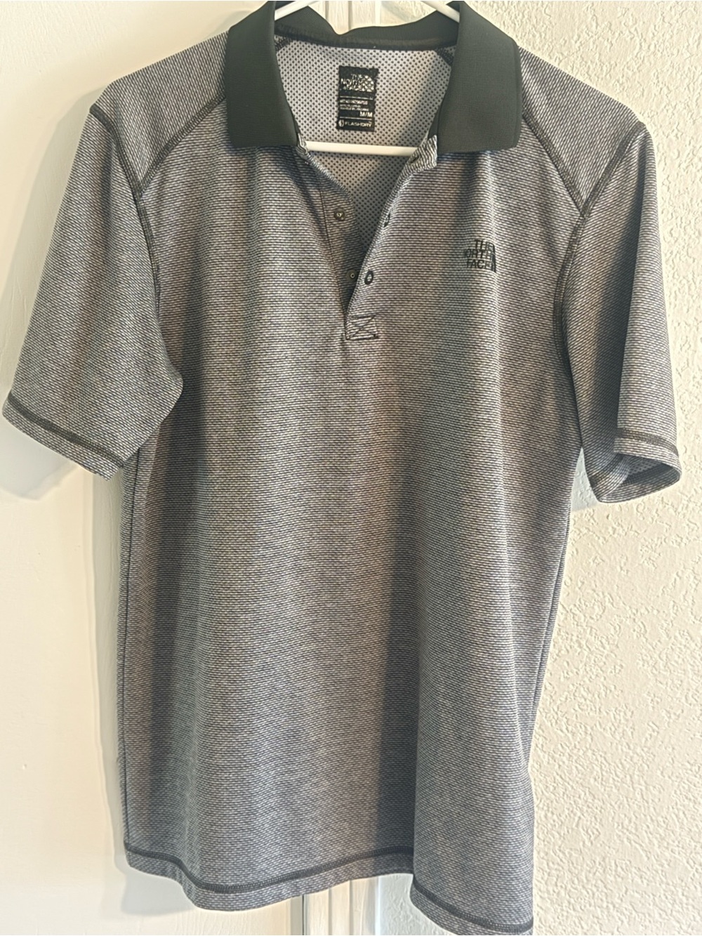 The North Face Men’s Grey Polo with Black Collar